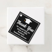 モダン白黒パーソナライズされた卒業党 フェイバータグ (インサイチュ)