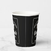 モダン白黒パーソナライズされた卒業党 紙コップ (右)