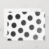 モダン白黒フェイク水玉模様パターン ポストカード (正面/裏面)