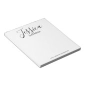 モダン白黒フルネームトレンディースタイリッシュ ノートパッド (アングル)