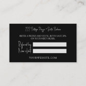 モダン白黒フレンド紹介カードを参照 紹介カード (裏面)