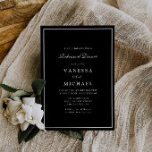 モダン白黒フレームのリハーサル 招待状