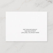 モダン白黒フローラ結婚の返信RSVP エンクロージャーカード (裏面)