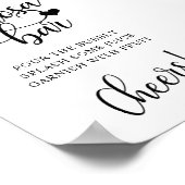 モダン白黒ブライダルシャワーパーティーMIMOSAバー ポスター (角)