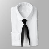 モダン白黒ブラシストロークデザイン ネクタイ (タイ)