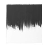 モダン白黒ブラシストロークデザイン ノートパッド (正面)