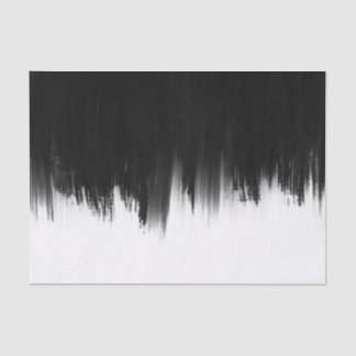 モダン白黒ブラシストロークデザイン 薄葉紙