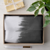 モダン白黒ブラシストロークデザイン 薄葉紙 (ギフト)