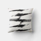 モダン白黒ブラシ線絵を描 クッション (裏面)