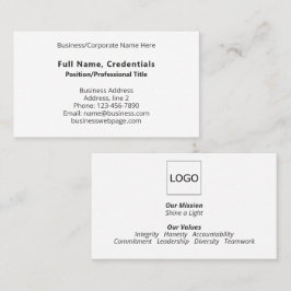 モダン白黒ブランドのビジネス企業のロゴ 名刺