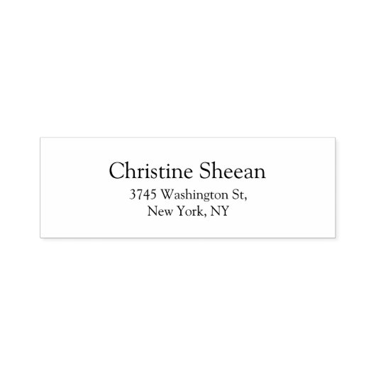 モダン白黒プレーンエレガント セルフインキングスタンプ (デザイン)