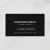 モダン白黒プロフェッショナルエレガントシンプル 名刺 (正面)