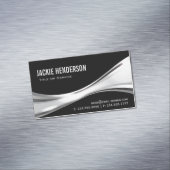 モダン白黒プロフェッショナルスタイリッシュ マグネット名刺 (インサイチュ)