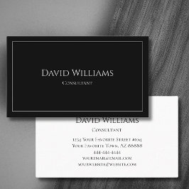 モダン白黒プロフェッショナル企業の 名刺
