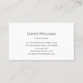 モダン白黒プロフェッショナル企業の 名刺 (裏面)