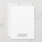 モダン白黒ヘアクリップ表示 招待状 (裏面)