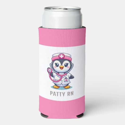 モダン白黒ベスティー写パーソナライズされた真 スリム缶クーラー (Seltzer裏面)