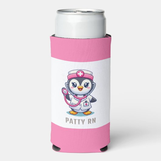 モダン白黒ベスティー写パーソナライズされた真 スリム缶クーラー (Seltzer正面)