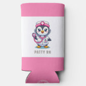 モダン白黒ベスティー写パーソナライズされた真 スリム缶クーラー (裏面)