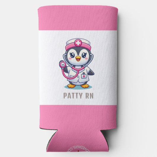 モダン白黒ベスティー写パーソナライズされた真 スリム缶クーラー (裏面)