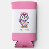 モダン白黒ベスティー写パーソナライズされた真 スリム缶クーラー (正面)