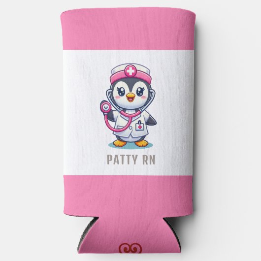 モダン白黒ベスティー写パーソナライズされた真 スリム缶クーラー (正面)