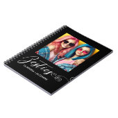 モダン白黒ベスティー写パーソナライズされた真 ノートブック (左側)