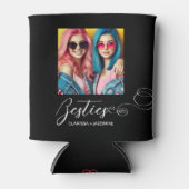 モダン白黒ベスティー写パーソナライズされた真 缶クーラー (正面)