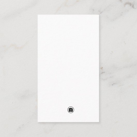 モダン白黒ポートレート撮影台本 名刺 (裏面)