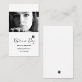 モダン白黒ポートレート撮影台本 名刺 (正面/裏面)