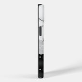モダン白黒マーブルフェイクグリッターモノグラム Case-Mate iPhoneケース (裏面 / 右)