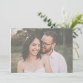 モダン白黒ミニマリストのスクリプ結婚ト セーブザデート (スタンド正面)