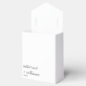 モダン白黒ミニマリストのスクリプ結婚ト フェイバーボックス (オープン)