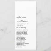 モダン白黒ミニマリストのスクリプ結婚ト プログラム (正面)