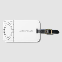 モダン白黒ミニマリスト ラゲッジタグ