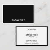 モダン白黒ミニマルテンプレートシンプル 名刺 (正面/裏面)