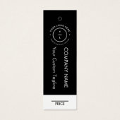 モダン白黒ミニマル会社ロゴ価格ラベル (正面)