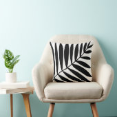 モダン白黒ミニマル植物植物パーム クッション (椅子)