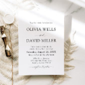 モダン白黒ミニマル結婚リスト 招待状