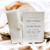 モダン白黒ミニマル結婚リスト 招待状