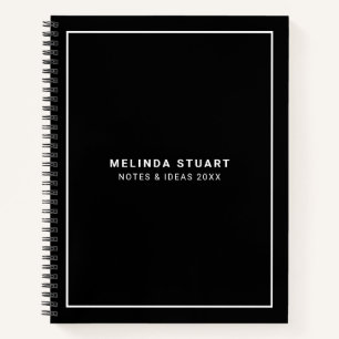 モダン白黒ミニマル ノートブック