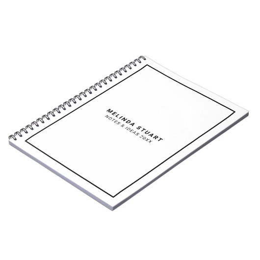 モダン白黒ミニマル ノートブック (左側)