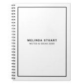 モダン白黒ミニマル ノートブック (正面)