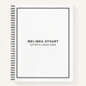 モダン白黒ミニマル ノートブック (正面)