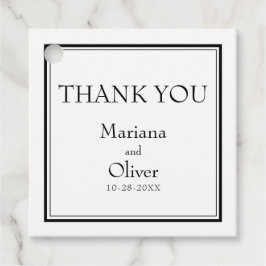 モダン白黒ミニマル フェイバータグ