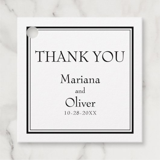 モダン白黒ミニマル フェイバータグ (正面)