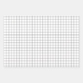 モダン白黒ミニマル ラッピングペーパーシート (正面3)