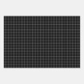 モダン白黒ミニマル ラッピングペーパーシート (正面2)