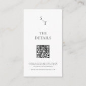 モダン白黒ミニマ結婚リスト エンクロージャーカード (正面)