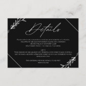 モダン白黒ミニマ結婚リスト エンクロージャーカード (正面)